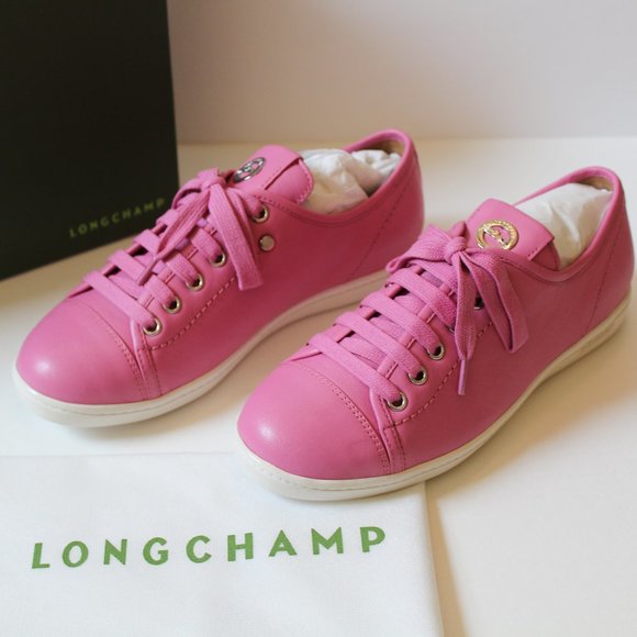 Longchamp Shoes - NEW Authentic Longchamp Le Pliage Leather sneakers- Pink